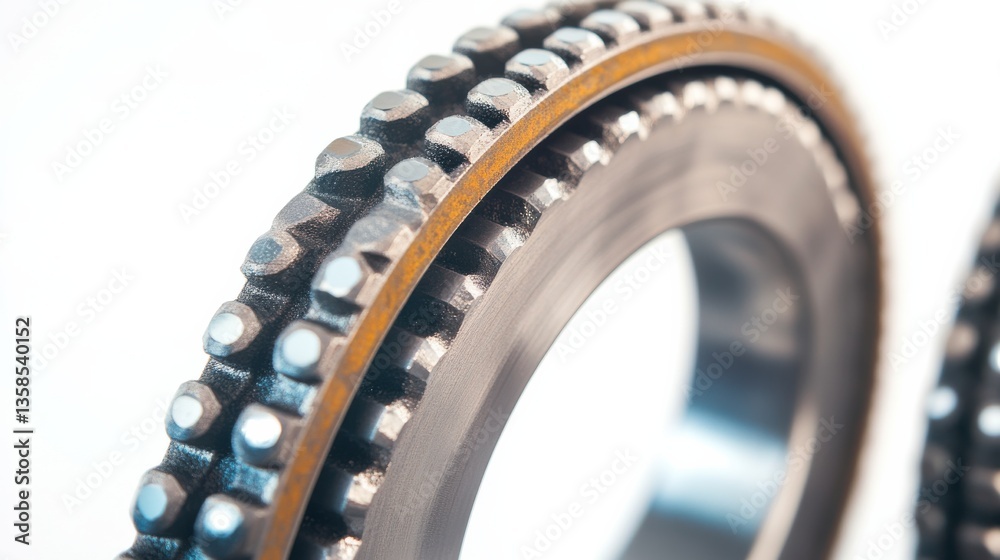 Close-Up View of Industrial Metal Bearing with Detailed Texture Close-Up View of Industrial Metal Bearing with Detailed Texture
