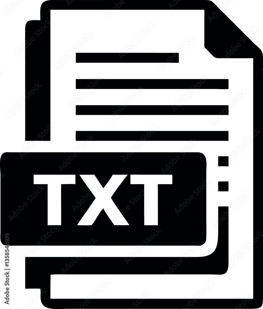 TXT File Vector Icon - Text Document Symbol TXT File Vector Icon - Text Document Symbol