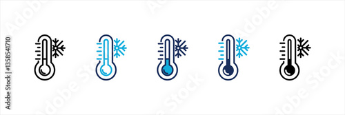 Low Temperatures Multi Style Icon Set