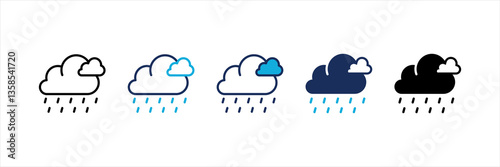 Rain Multi Style Icon Set