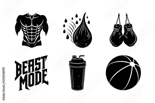 Sports icons set features vector illustrations of sport equipment like basketball, football, baseball, soccer ball, cup, and other game symbols in a design collection