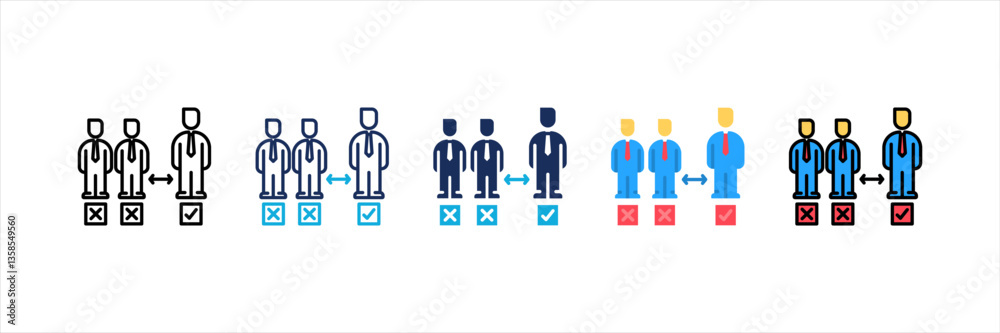 Differentiation Multi Style Icon Set Differentiation Multi Style Icon Set