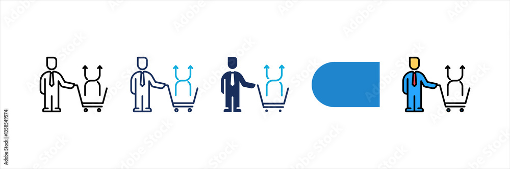 Cross Selling Multi Style Icon Set Cross Selling Multi Style Icon Set