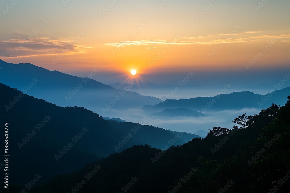 Fototapeta premium Sunup over highlands