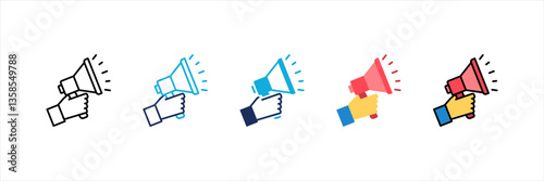 Loud Speaker Multi Style Icon Set