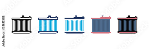 Radiator Multi Style Icon Set