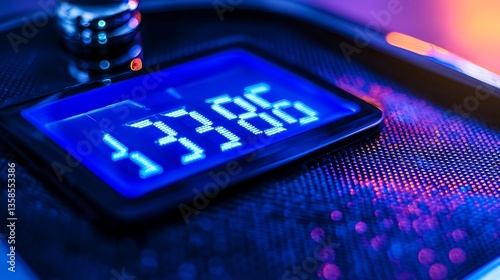 Digital scale display showing a weight reading