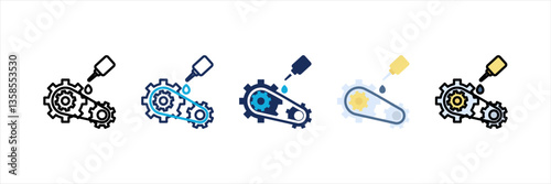 Lubrication Multi Style Icon Set