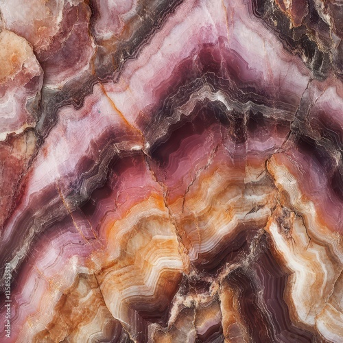 Wallpaper Mural Vibrant stone layers form an abstract design Torontodigital.ca