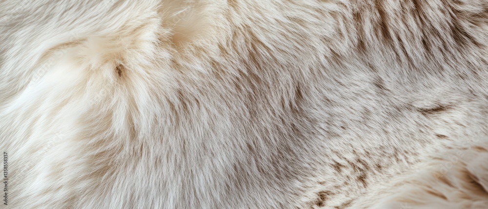 Fototapeta premium Soft fur texture from a light colored animal coat