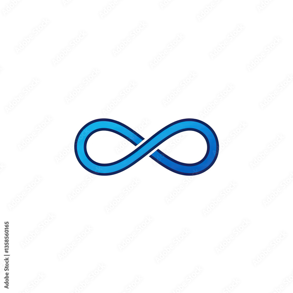 Vibrant Blue Infinity Symbol Endless Loop Graphic Design Element Vibrant Blue Infinity Symbol Endless Loop Graphic Design Element