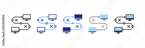 Traceability Multi Style Icon Set