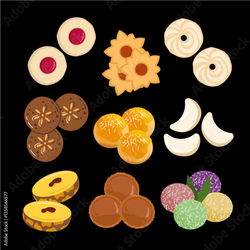 Eid al-Fitr biscuits and cakes in Malaysia