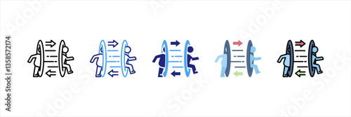 Teleport Multi Style Icon Set