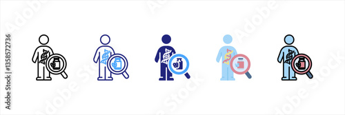 Precision Medicine Multi Style Icon Set