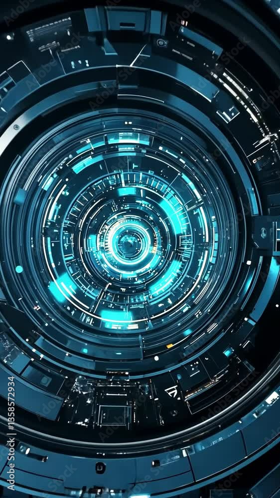 Abstract digital design featuring concentric circular patterns with glowing blue accents and intricate details Abstract digital design featuring concentric circular patterns with glowing blue accents and intricate details