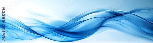 Blue flowing abstract waves creating a soft and dynamic visual effect