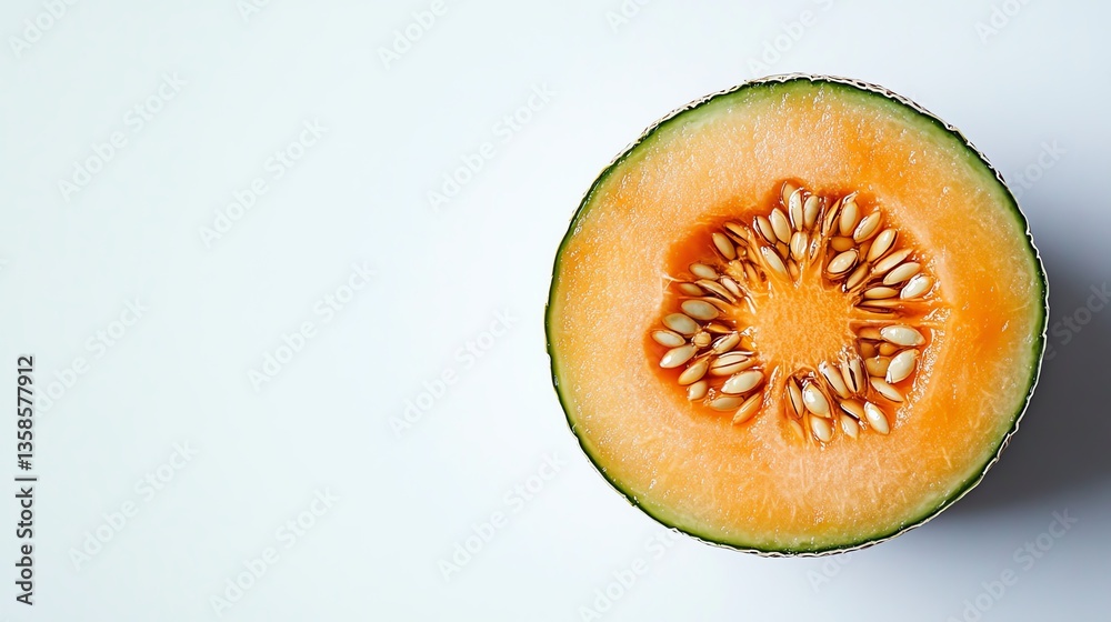Fresh melon slice on a white isolated background. Fresh melon slice on a white isolated background.