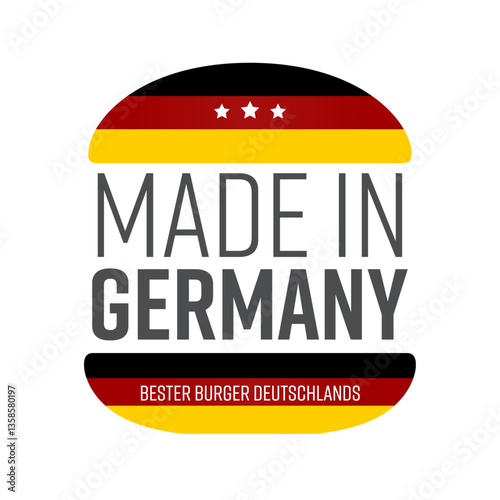 Made in Germany - German Burger Label Design