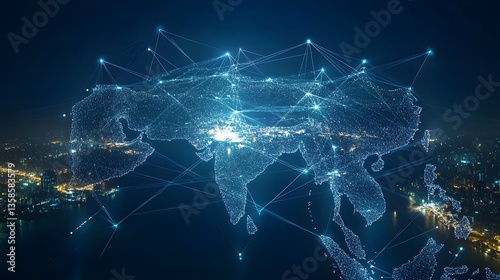 Global market connections through gujaba india map a digital overview