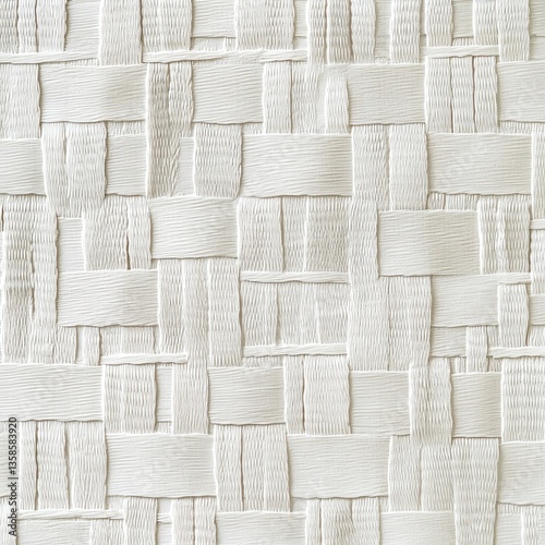 White woven fabric texture, perfect for backgrounds and surface designs.