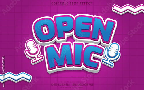 Editable Open Mic Stand Up Comedy Text Effect