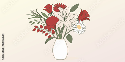 a modern flower vase still life composition profession
