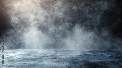 Misty Atmospheric Background: Dark, Moody Scene with Smoky Texture