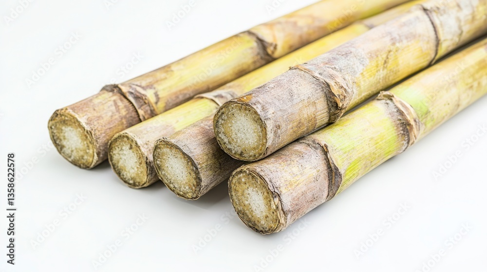 Sugarcane Roots Isolated on White Background Sugarcane Roots Isolated on White Background