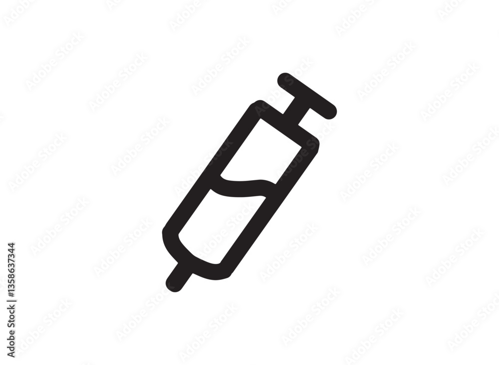 Set of an Syringe Health Icon Set of an Syringe Health Icon