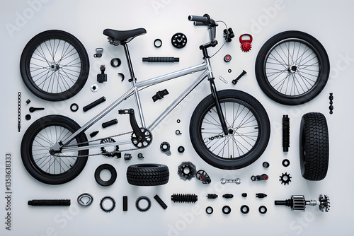 Detailed Breakdown of an Advanced XB Bike Illustrating its Intricate Parts and Functionality