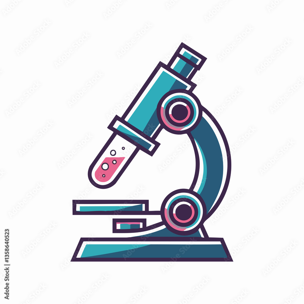microscope vector illustration