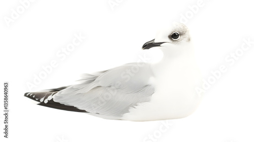 Realistic Seagull Bird on White Background - Stock Photo for Coastal Nature and Wildlife Themes photo