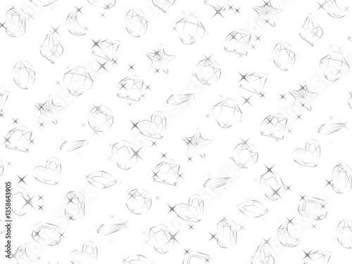 カットガラス柄、6白