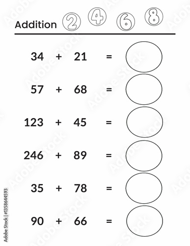 Grade 3 Math activity worksheet

