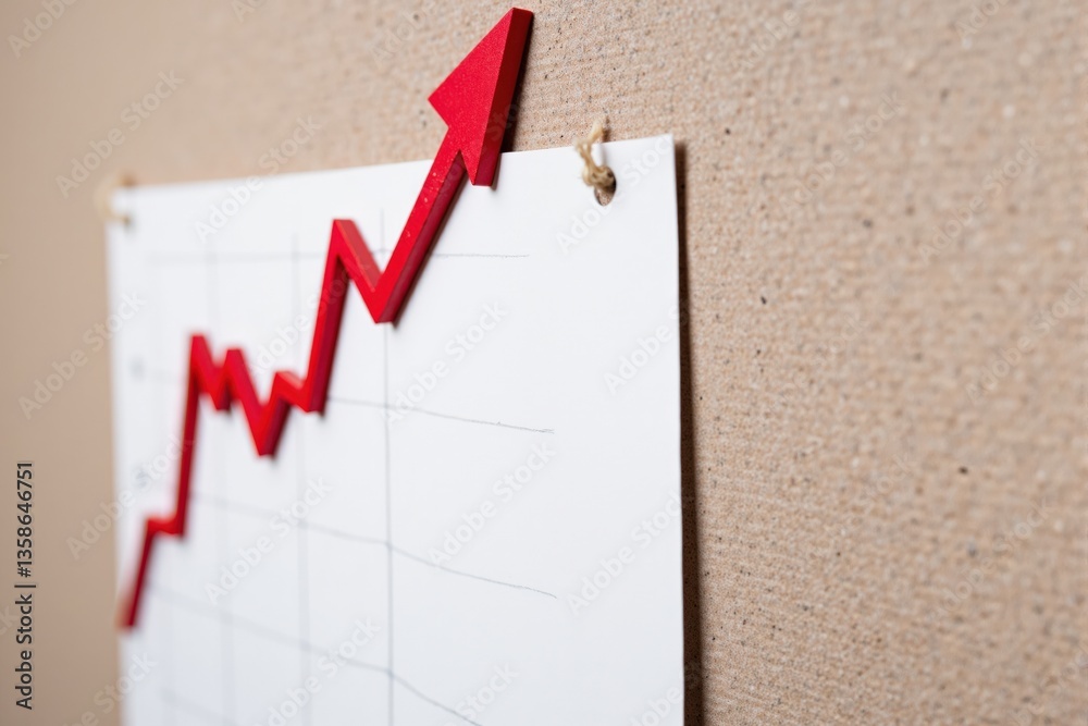 A Close-Up of a Business Growth Chart Featuring a Red Arrow Pointing Upwards, Symbolizing Increased Performance and Profitability in Financial Reports A Close-Up of a Business Growth Chart Featuring a Red Arrow Pointing Upwards, Symbolizing Increased Performance and Profitability in Financial Reports