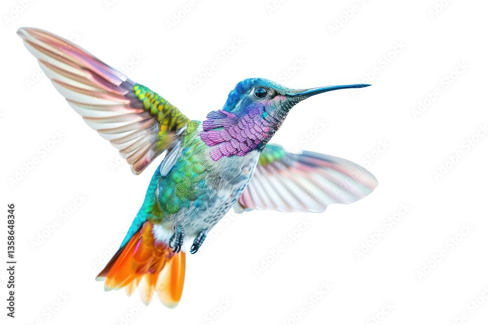 Obraz premium Colorful hummingbird in flight
