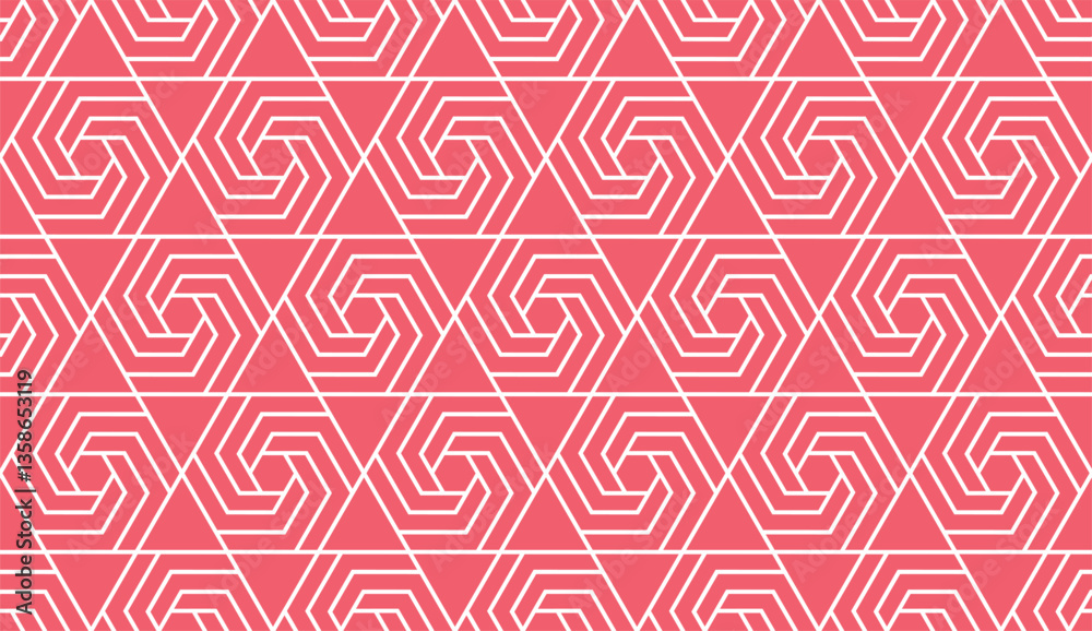 Abstract geometric pattern. A seamless vector background. White and pink ornament. Graphic modern pattern. Simple lattice graphic design Abstract geometric pattern. A seamless vector background. White and pink ornament. Graphic modern pattern. Simple lattice graphic design
