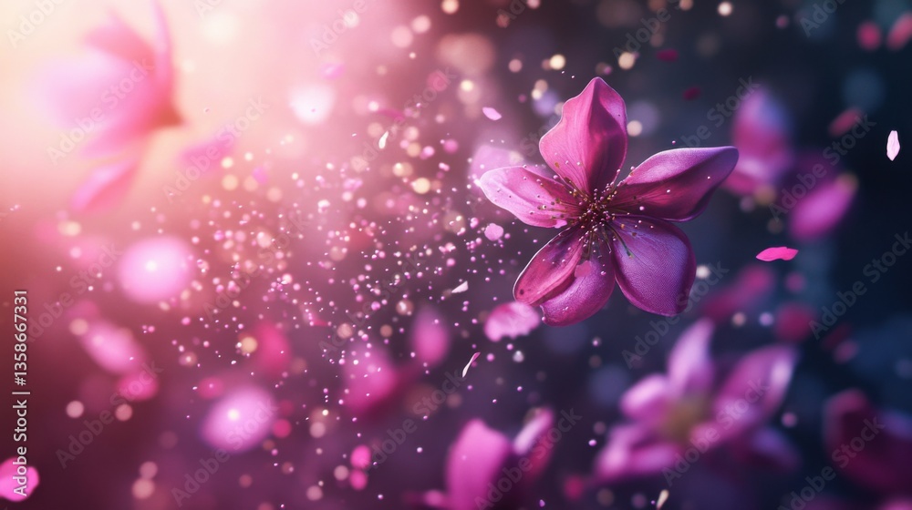 Delicate pink flower with bokeh effect Delicate pink flower with bokeh effect