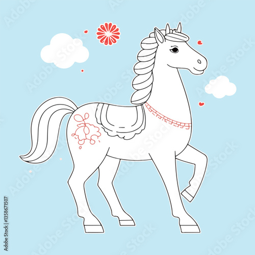 Cartoon Horse Illustration