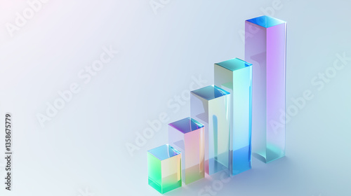 Abstract 3D glass graph symbolizing financial growth in a modern minimalistic design. Free Download Abstract 3D glass graph symbolizing financial growth in a modern minimalistic design. - GFXLoad