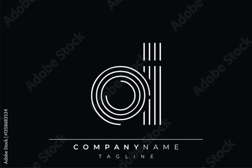 Creative OI lines letter logo design. A simplistic and elegant abstract logo design with linear patterns and initials, suitable for contemporary branding.