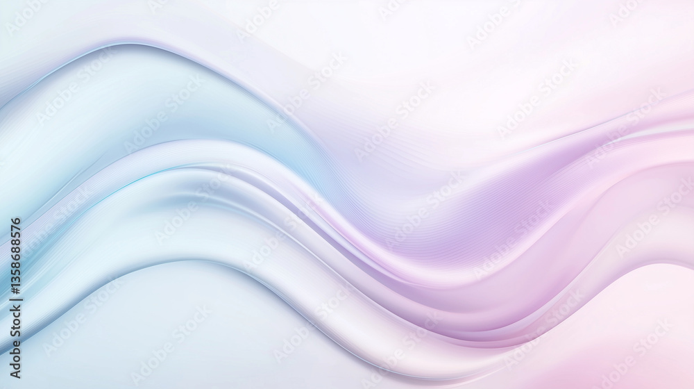 Fototapeta premium Abstract Waves of Color: Captivating abstract artwork features flowing waves of delicate pastel colors, creating a sense of movement and serenity, perfect for various design projects.