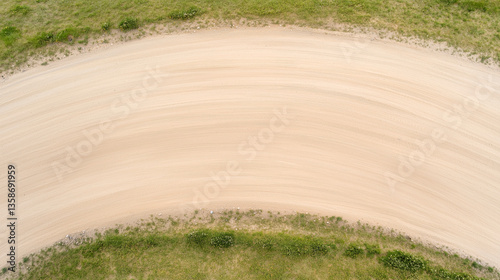 Road's Path: An aerial view...