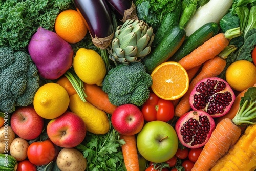 Wallpaper Mural Colorful array of fresh fruits and vegetables Torontodigital.ca