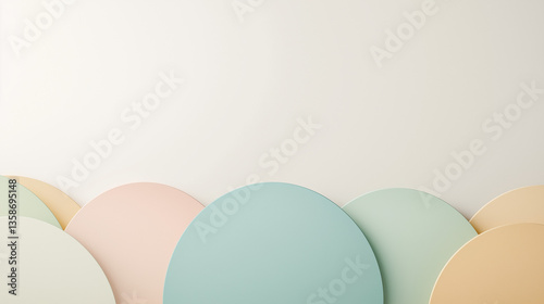 Pastel Egg-Shaped Compositi...