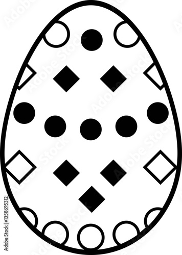 Easter egg line icon