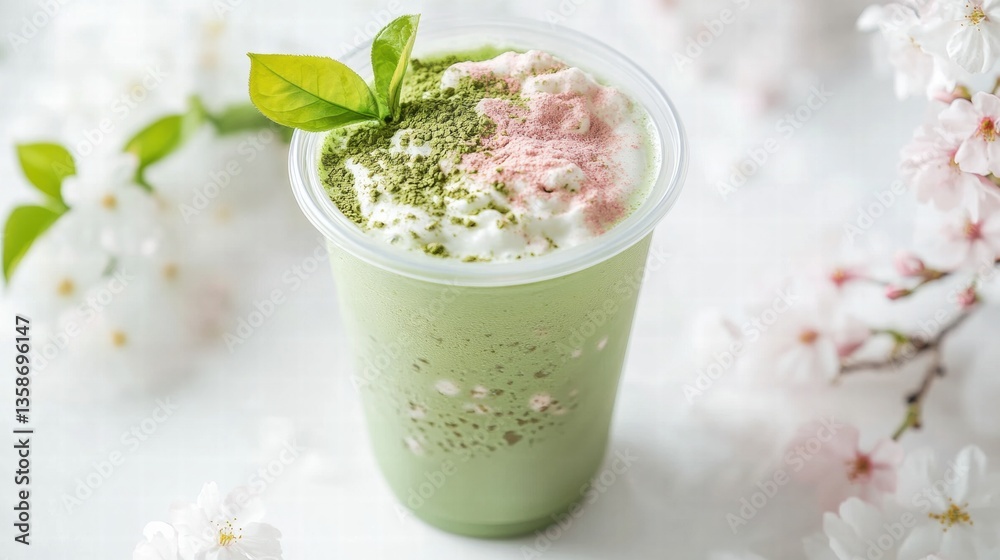 Matcha smoothie and sakura cherry blossom tree,spring season ,drink sweets for banners,Collection of matcha drinks with latte,menu popular japan,cards, flyers,wallpapers,copy space. Matcha smoothie and sakura cherry blossom tree,spring season ,drink sweets for banners,Collection of matcha drinks with latte,menu popular japan,cards, flyers,wallpapers,copy space.