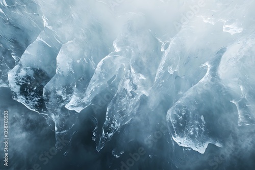 winter expedition with climbers tackling a crystal