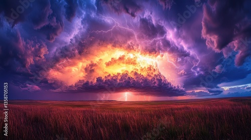 Dramatic Storm Over Field photo
